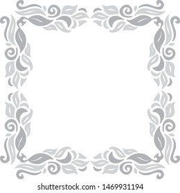 Beautiful nature frame of leaves. Vector illustration