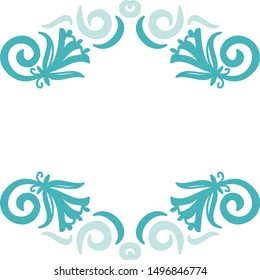 Beautiful nature frame of leaves. Vector illustration