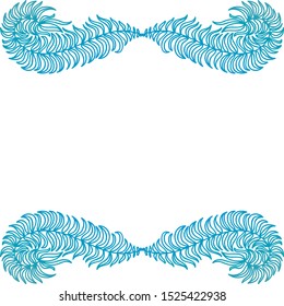 Beautiful nature frame of leaves. Vector illustration