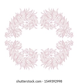 Beautiful nature frame of leaves. Vector illustration