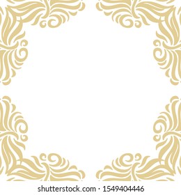 Beautiful nature frame of leaves. Vector illustration