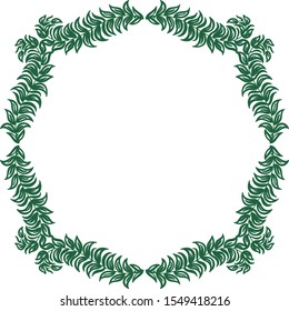 Beautiful nature frame of leaves. Vector illustration