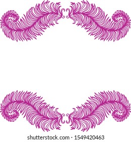 Beautiful nature frame of leaves. Vector illustration