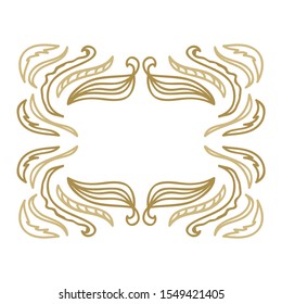 Beautiful nature frame of leaves. Vector illustration