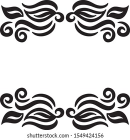 Beautiful nature frame of leaves. Vector illustration