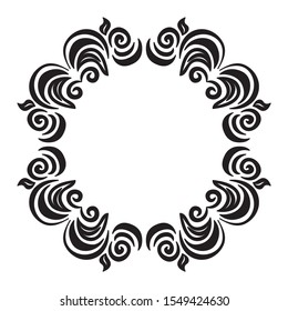 Beautiful nature frame of leaves. Vector illustration