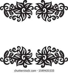 Beautiful nature frame of leaves. Vector illustration