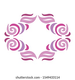 Beautiful nature frame of leaves. Vector illustration