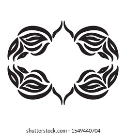 Beautiful nature frame of leaves. Vector illustration