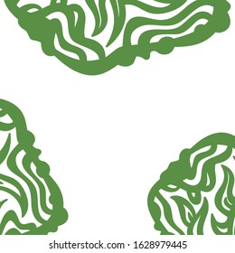 Beautiful nature frame of leaves. Vector illustration