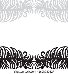Beautiful nature frame of leaves. Vector illustration