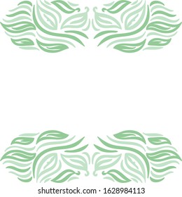 Beautiful nature frame of leaves. Vector illustration