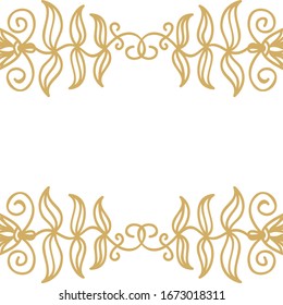 Beautiful nature frame of leaves. Vector illustration