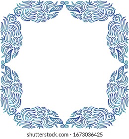 Hermoso marco natural de hojas. Ilustración del vector