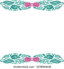Beautiful nature frame. Vector illustration
