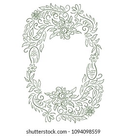 Beautiful nature frame. Vector illustration