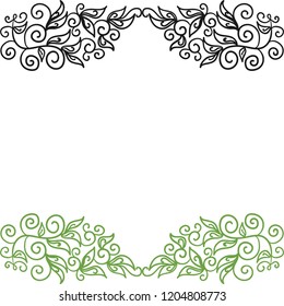 Beautiful nature frame. Vector illustration