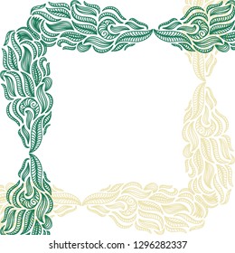 Beautiful nature frame. Vector illustration