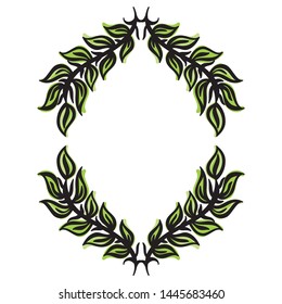 Beautiful nature frame. Vector illustration