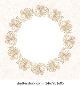 Beautiful nature frame. Vector illustration