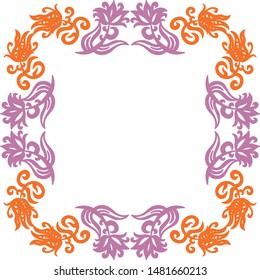 Beautiful nature frame. Vector illustration