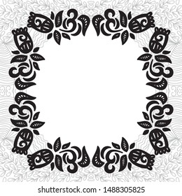 Beautiful nature frame. Vector illustration