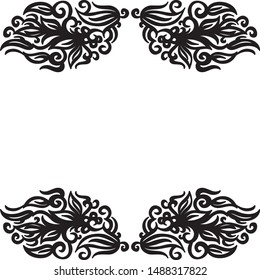Beautiful nature frame. Vector illustration