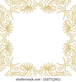 Beautiful nature frame. Vector illustration
