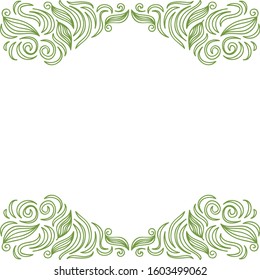 Beautiful nature frame. Vector illustration