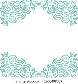Beautiful nature frame. Vector illustration
