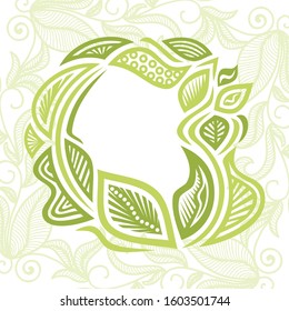 Beautiful nature frame. Vector illustration