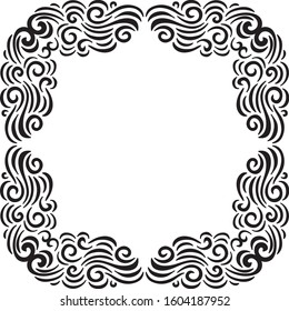 Beautiful nature frame. Vector illustration