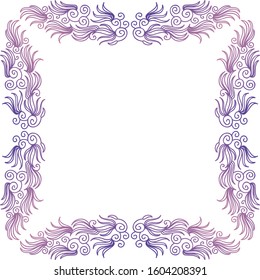 Beautiful nature frame. Vector illustration