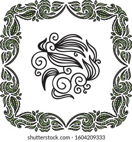 Beautiful nature frame. Vector illustration