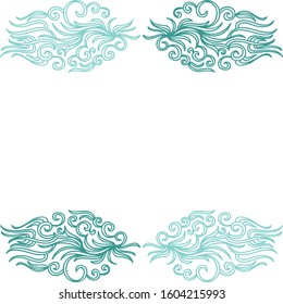 Beautiful nature frame. Vector illustration