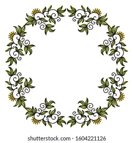 Beautiful nature frame. Vector illustration