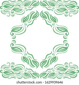 Beautiful nature frame. Vector illustration