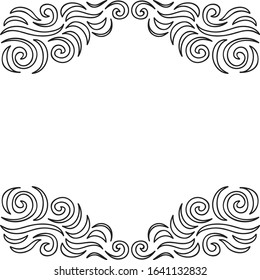 Beautiful nature frame. Vector illustration