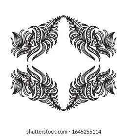 Bonito marco natural. Ilustración del vector