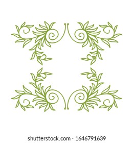 Beautiful nature frame. Vector illustration