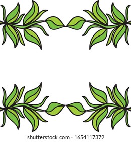 Beautiful nature frame. Vector illustration
