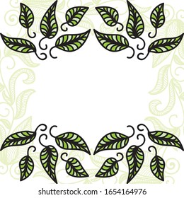 Beautiful nature frame. Vector illustration