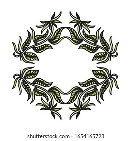 Beautiful nature frame. Vector illustration