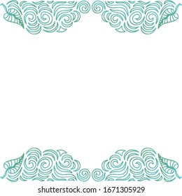 Beautiful nature frame. Vector illustration