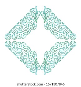 Beautiful nature frame. Vector illustration
