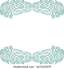 Beautiful nature frame. Vector illustration