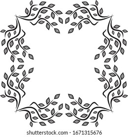 Beautiful nature frame. Vector illustration