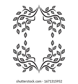 Beautiful nature frame. Vector illustration