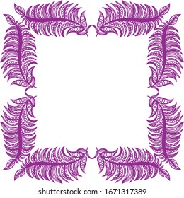 Beautiful nature frame. Vector illustration