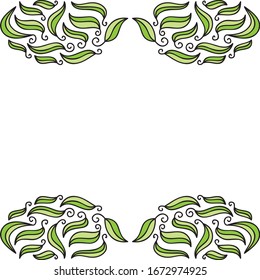 Beautiful nature frame. Vector illustration